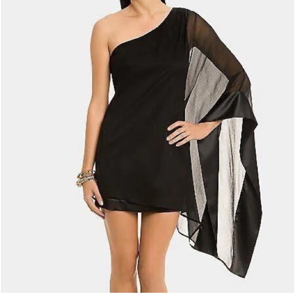 Marciano One Shoulder Black Dress